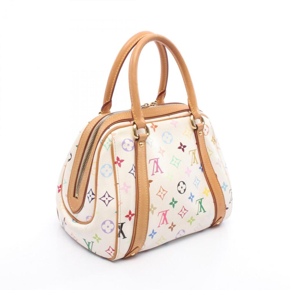 Louis Vuitton Multicolor White Canvas Priscilla Leather Monogram Handbag